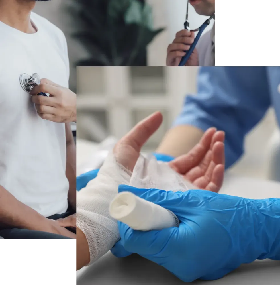 stethoscopte - bandage main